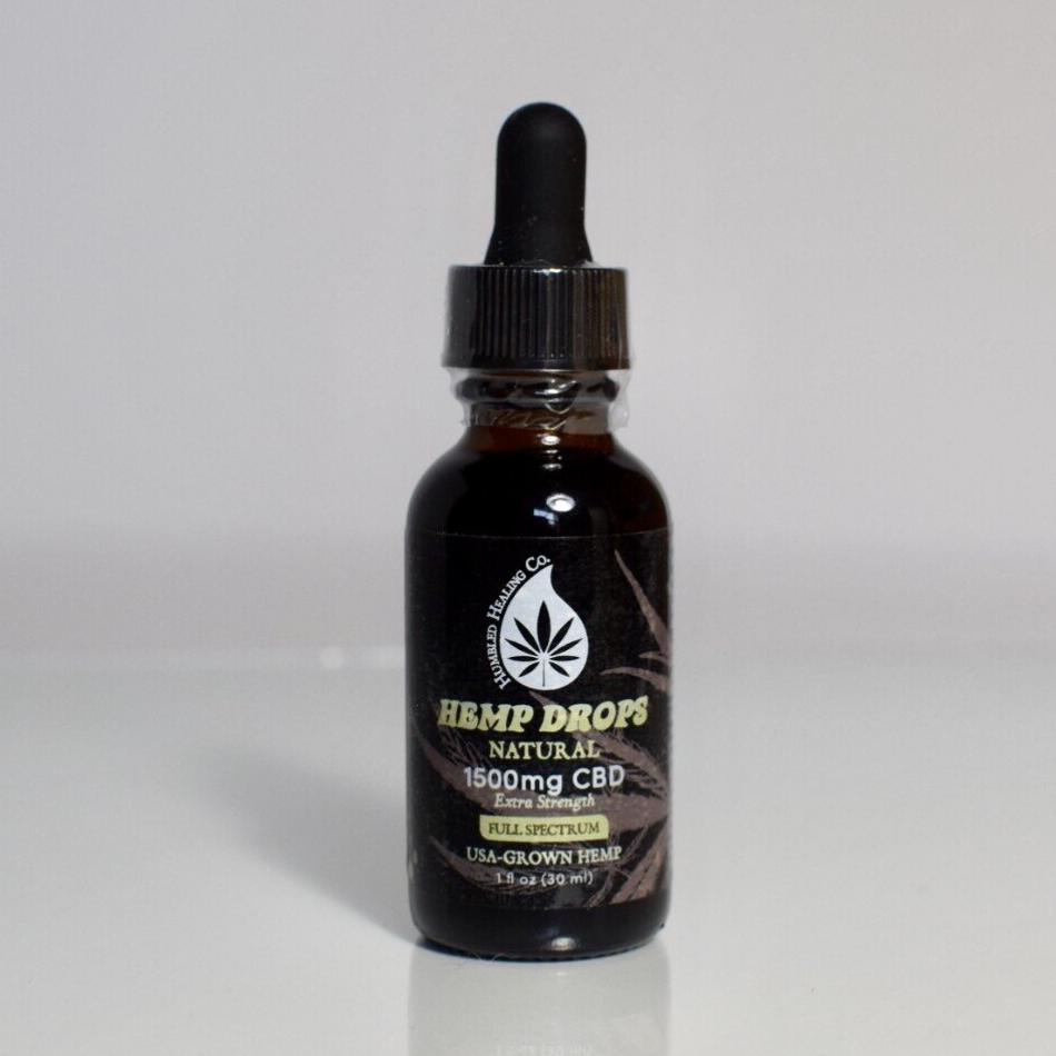 1500mg Natural Hemp Drops - FULL SPECTRUM